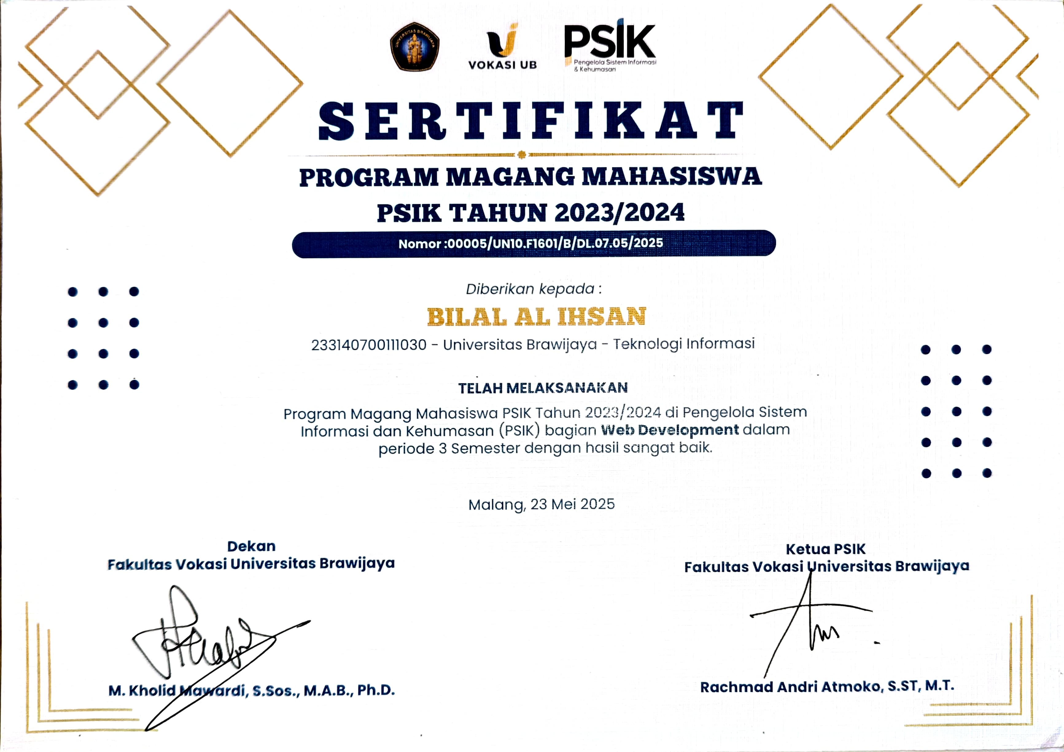 Web Development Certification - PSIK