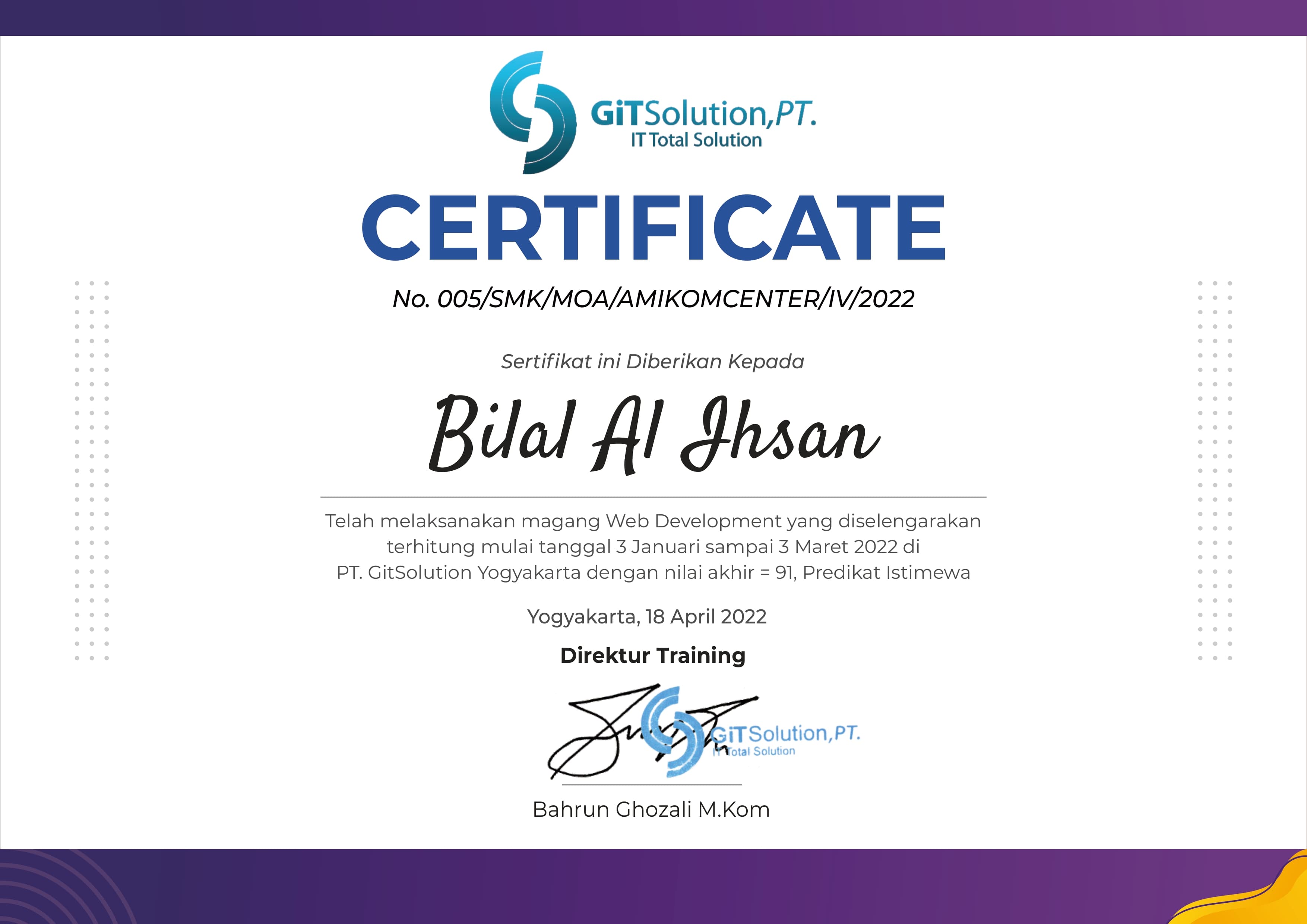 Web Development Certificate